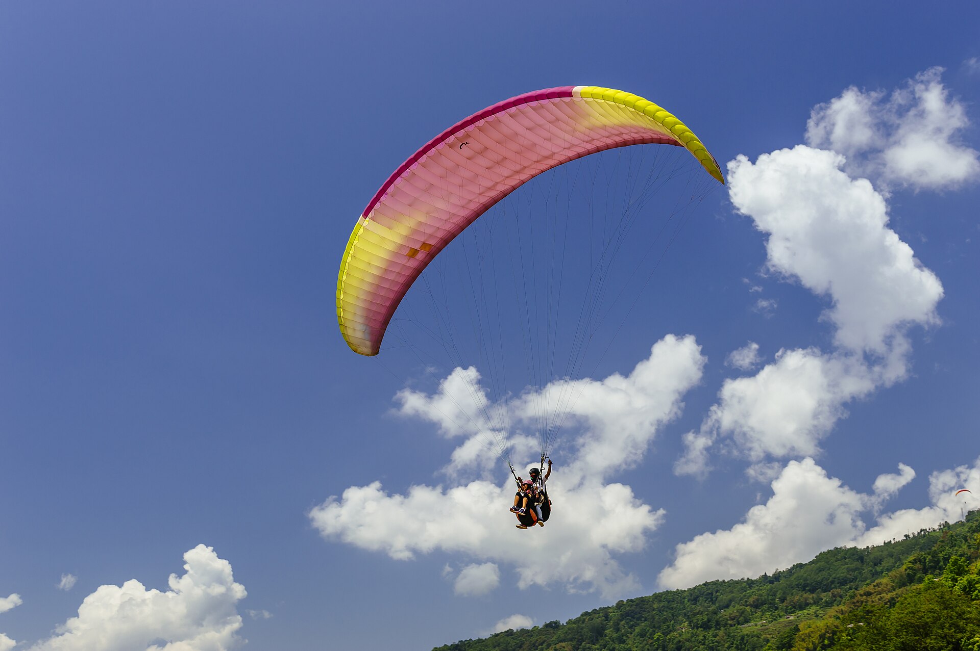 Paragliding near Gangtok, Sikkim